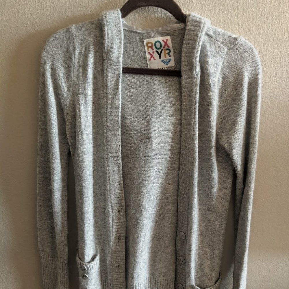Roxy Long "Cashmere" Cardigan Sweater